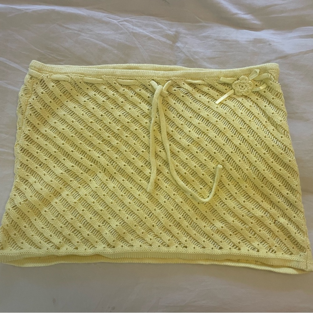 NWT Frankie’s bikinis crochet mini skirt